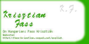 krisztian fass business card